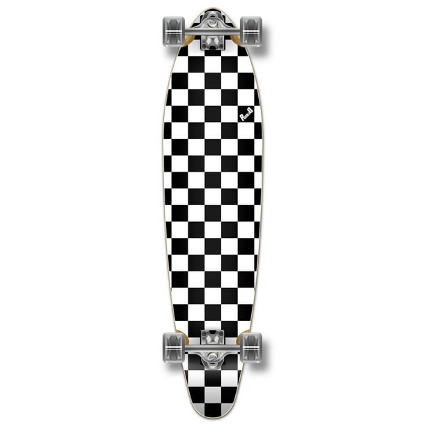 Yocaher Punked Stained Kicktail Complete Longboard Skateboard Black 40 X 9 Inch for sale online 